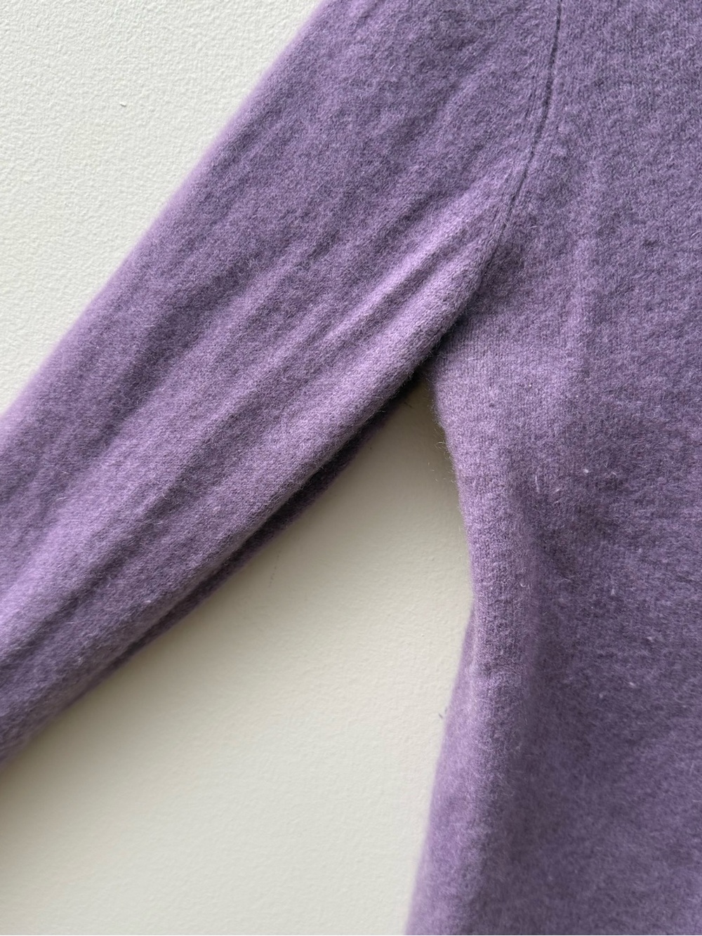 Purple V-Neck Cashmere Button Cardigan Sweater - Picture 4 of 7